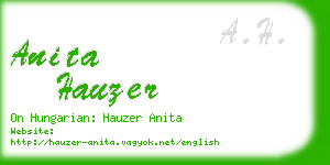 anita hauzer business card